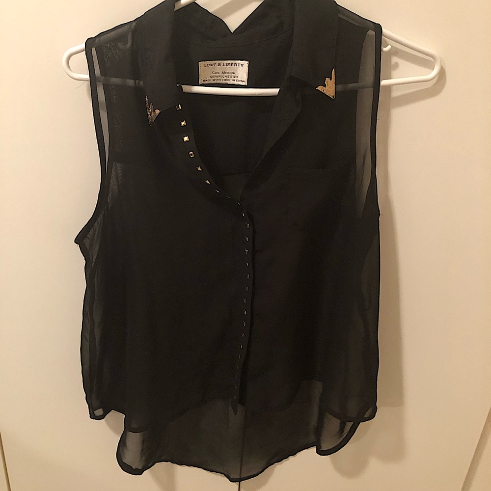 Black And Golder Blouse